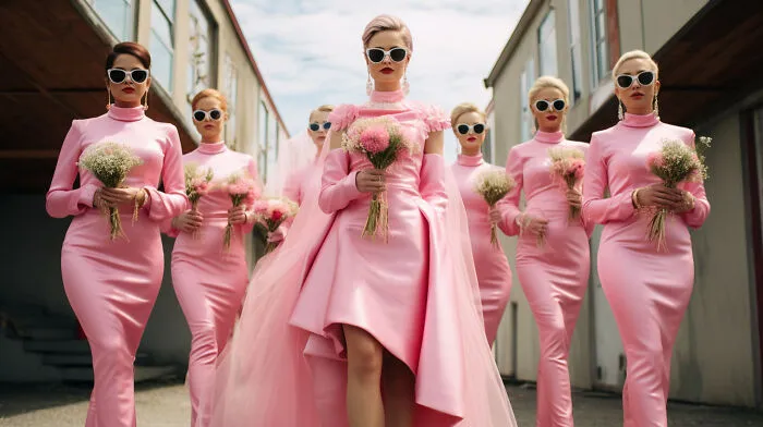 We Asked AI To Create A Barbiecore-Inspired Wedding Photo Album
