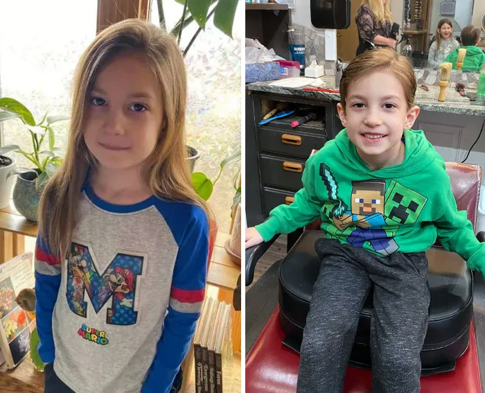 Today Was An Emotional Day, And I Couldn't Stop Smiling. My Son Has Been Growing His Hair For 4 Years And Donated 12 Inches To The "Wigs For Kids"