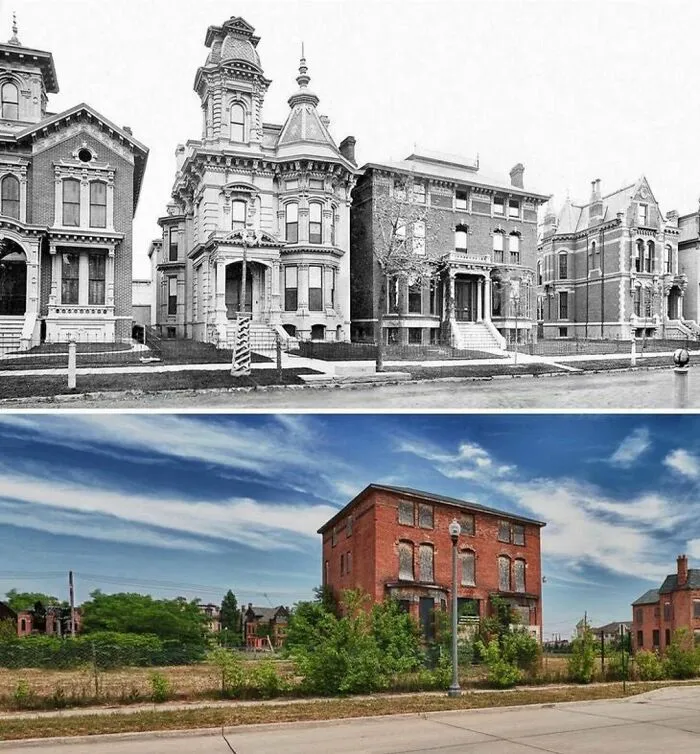 Detroit , Michigan In 1882 And 2017