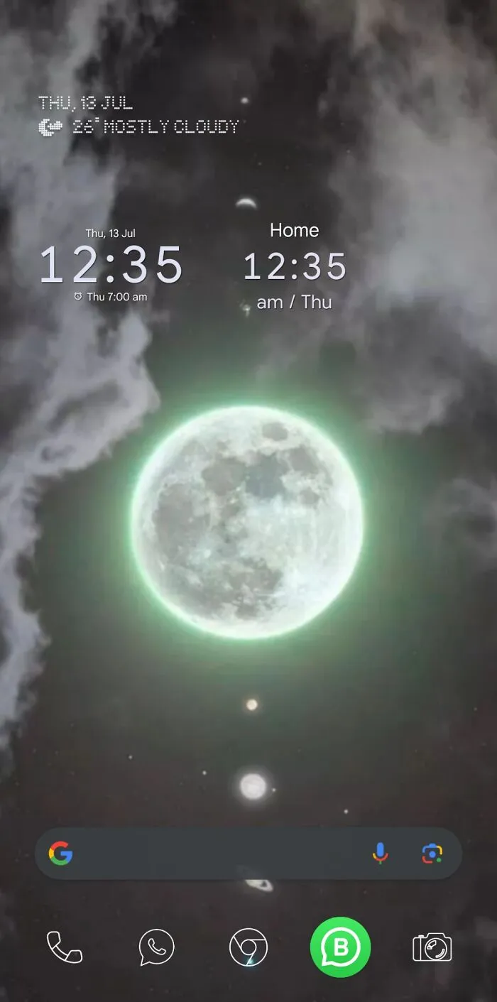 Planets And Moon, Aligned Perfectly
