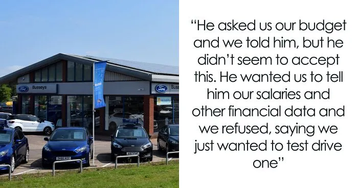 Salesperson Assumed A Customer Couldn’t Afford A Car Which Came Back At Him In The Form Of A Pic