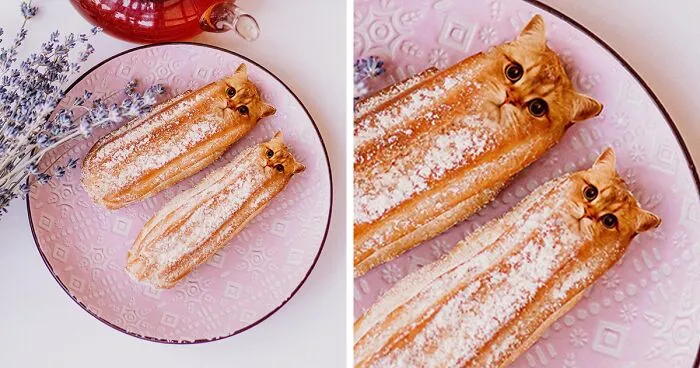 80 Weirdly Delicious Images Of Cats Photoshopped Into Food By This Artist (New Pics)