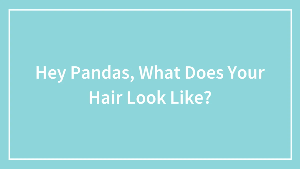 Hey Pandas, What Does Your Hair Look Like?