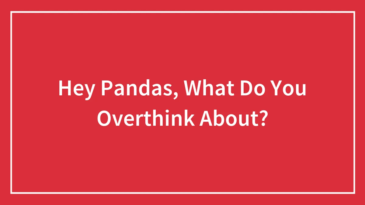 Hey Pandas, What Do You Overthink About? (Closed)