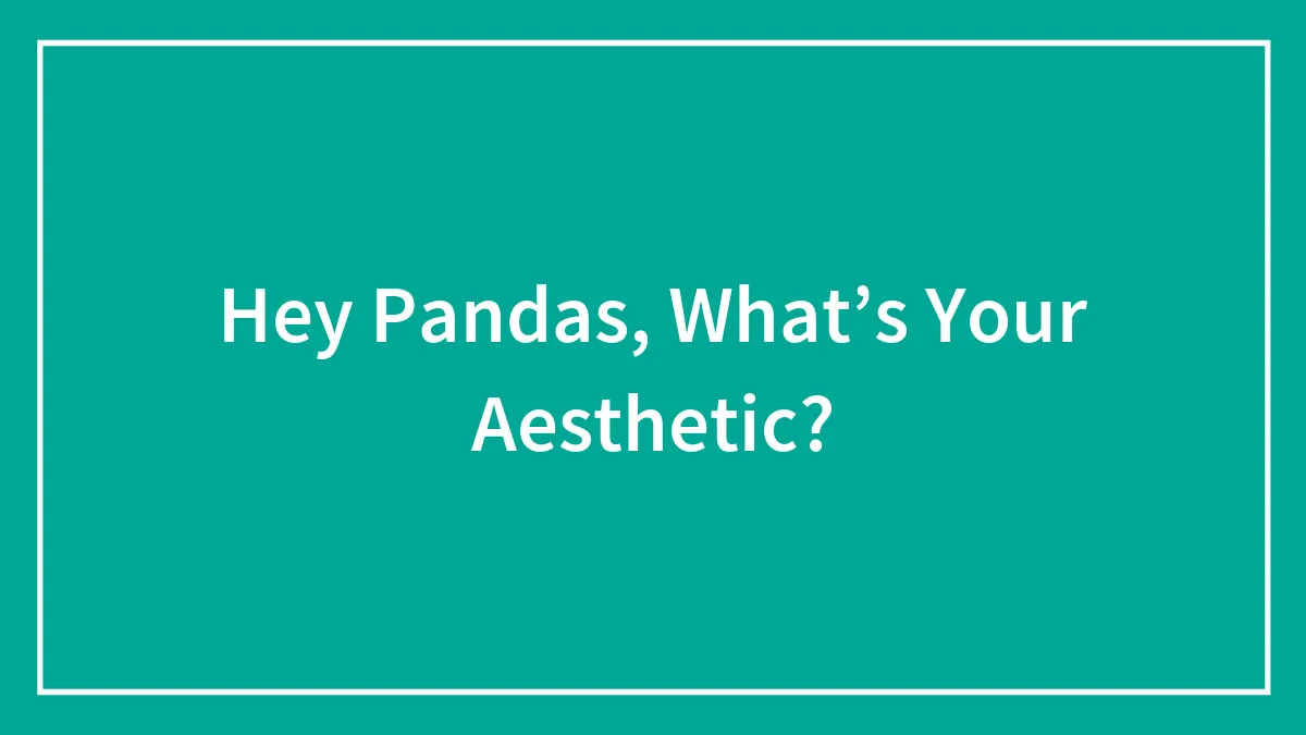 Hey Pandas, What’s Your Aesthetic?
