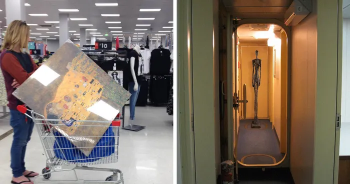 This Instagram Page Showcases The Contrast Between Great Art And Ugly Rooms (35 Posts)