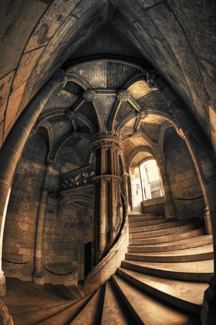 Arquitectura renacentista en el Real Château de Blois, el en Valle del Loira, Francia