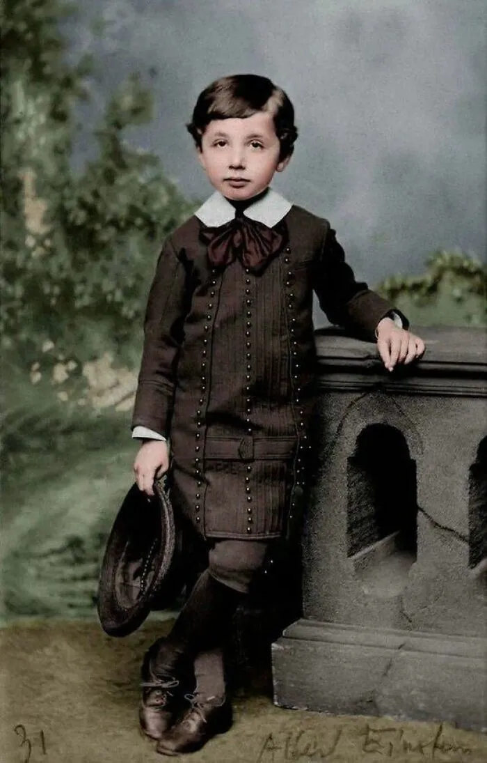 Albert Einstein At 5 Years Old. Munich, 1884. [colorized]