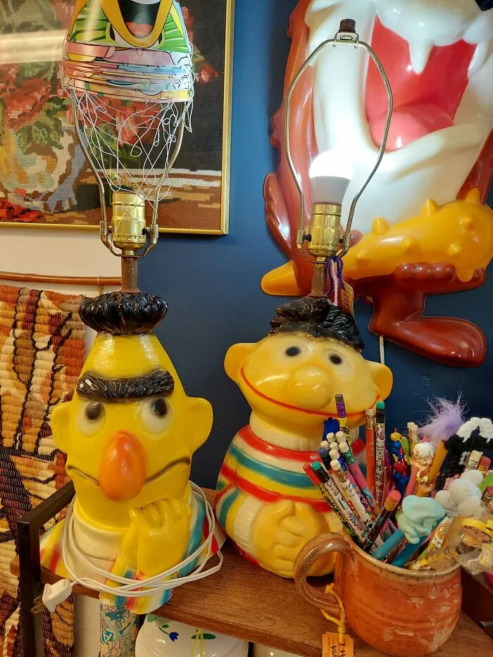 Just Saw This Amazing Set Of Lamps At Rascal Savage Vintage In Highbridge, Nj!!  The Owner Also Has A Giant Falkor Head (Which She Was Nice Enough To Show Us!) A Must See!!