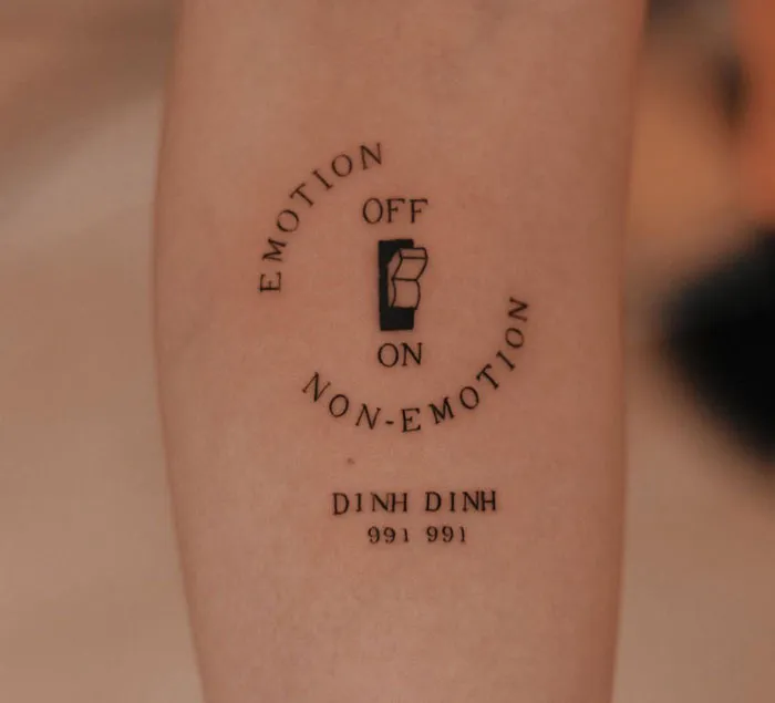 Emotions On, Emotions Off Tattoo