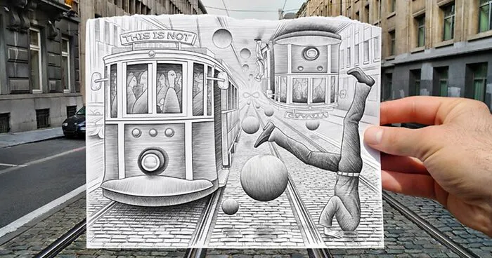 This Artist Merges His Pencil Illustrations With Photography, And The Effect Is Quite Unique (43 Pics)
