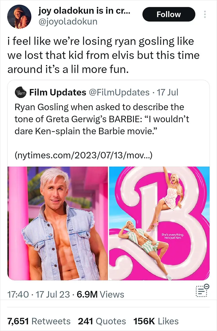 22 Best Twitter Reactions About How Ryan Gosling Was Built To Play Barbie’s Ken