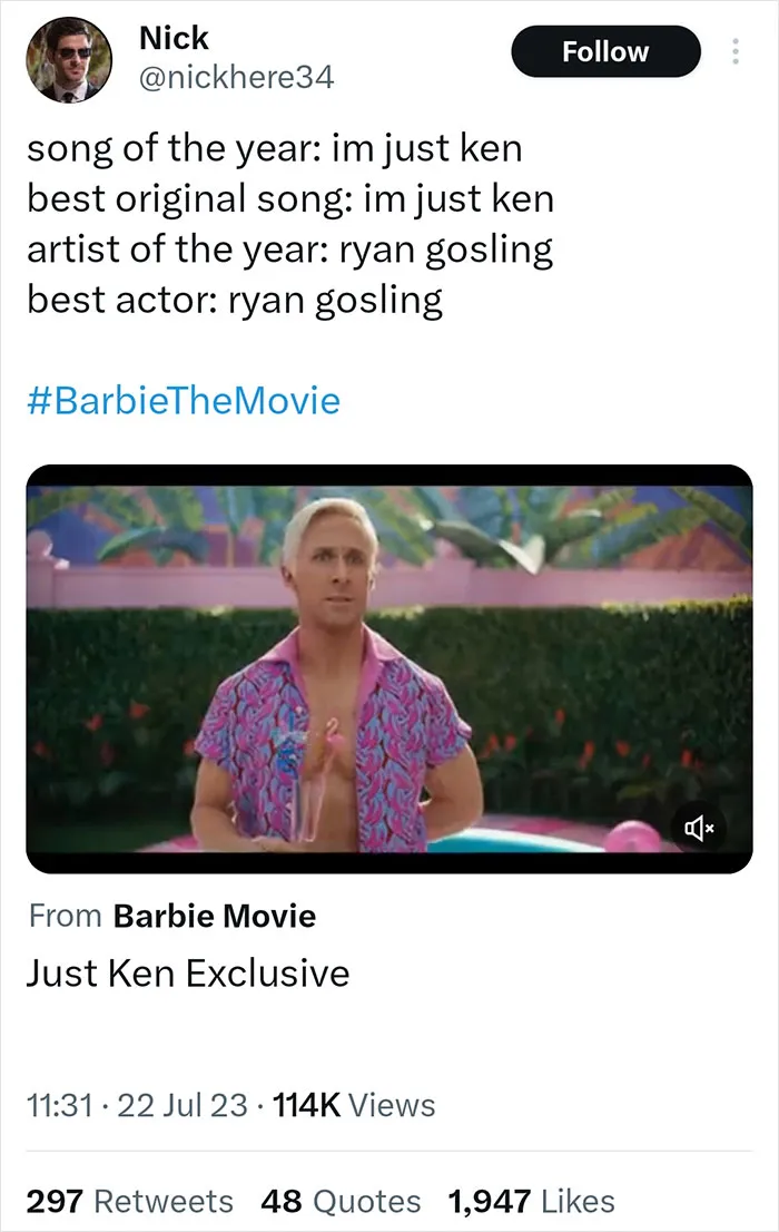 22 Best Twitter Reactions About How Ryan Gosling Was Built To Play Barbie’s Ken