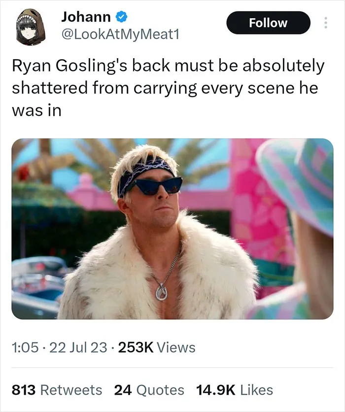 22 Best Twitter Reactions About How Ryan Gosling Was Built To Play Barbie’s Ken
