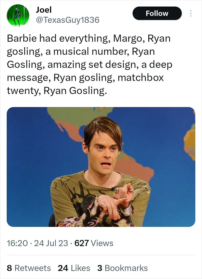 22 Best Twitter Reactions About How Ryan Gosling Was Built To Play Barbie’s Ken