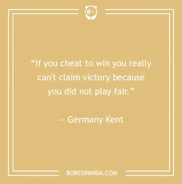 Quote about fake people by Germany Kent on a beige background.