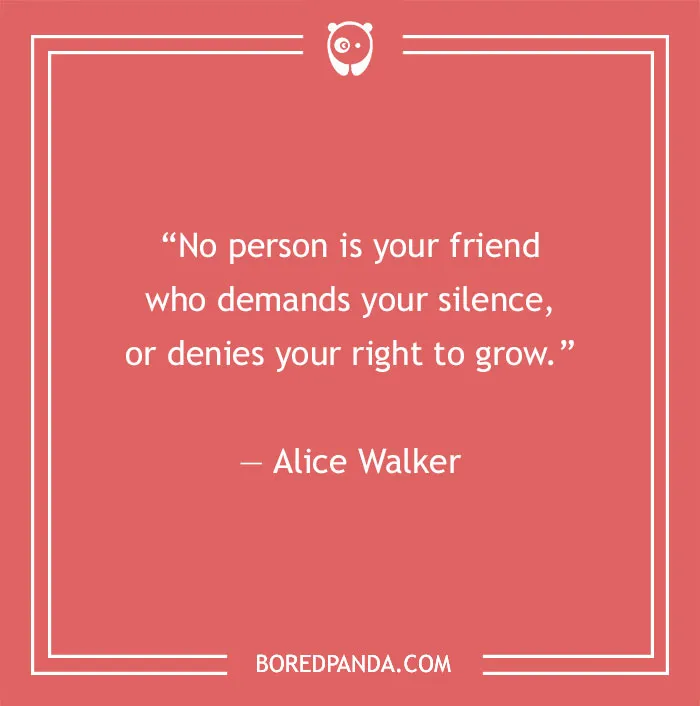 Quote about fake people by Alice Walker on a pink background.