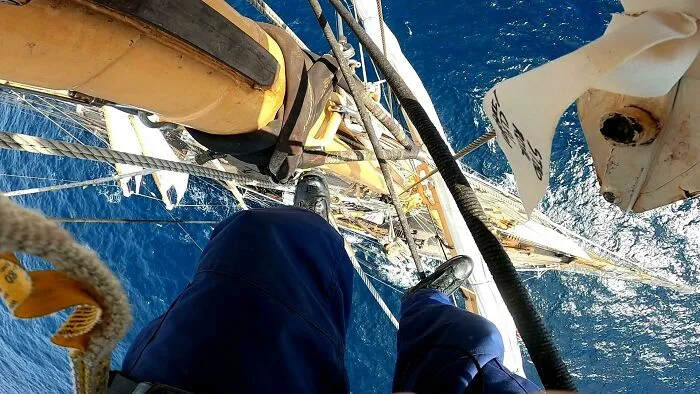 Hanging Out About ~130 Feet Up Above Deck On A Tall Ship