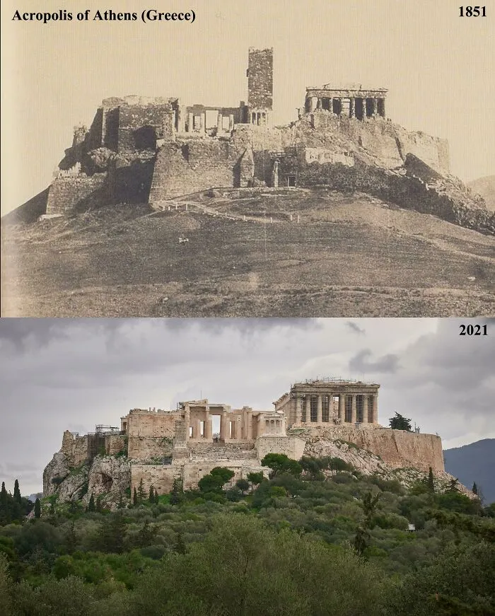 Acrópolis de Atenas (Grecia) 1851 - 2021