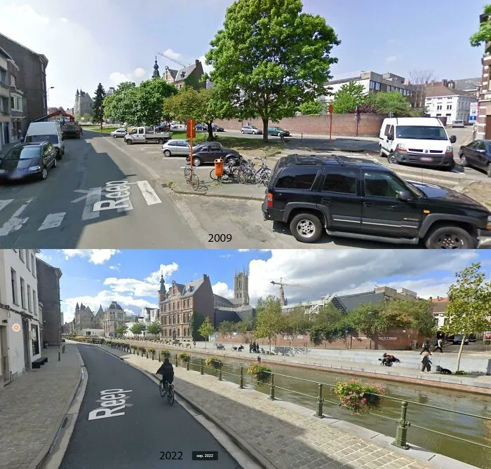 Dejando al río pasar por su corriente original en Gantes, Bélgica. 2009-2022