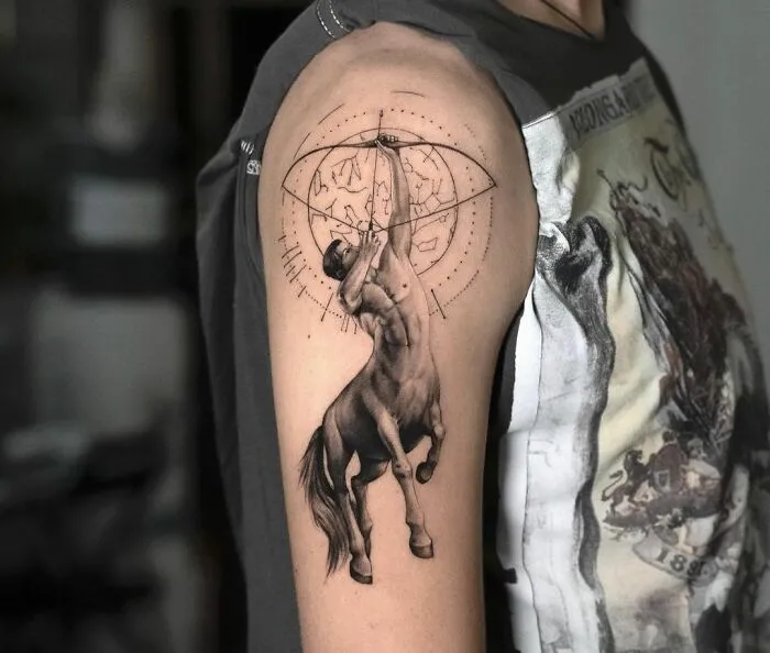 Sagittarius Shoulder Tattoo