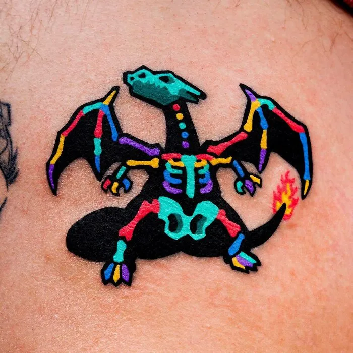 Charizard Hand Tattoo