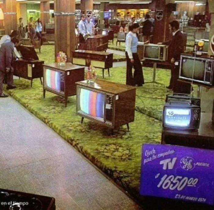 Vendiendo televisores en 1974