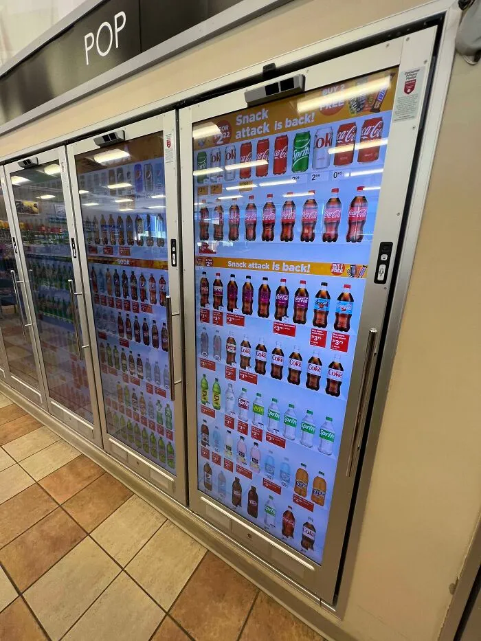 Am I The Only One Infuriated By Cooler Screens?? These Video Screens At Gas Stations Are Worse Than Just A Glass Door In Every Way