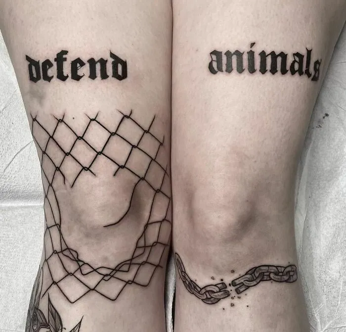 "Defend Animals" Gothic Lettering Piece