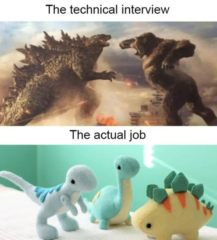 Tech Interview vs. Actual Job