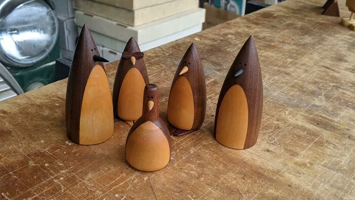 A Small Gang Of Strange Birds In My Workshop. Kinda Noisy And Keep Demanding Fish