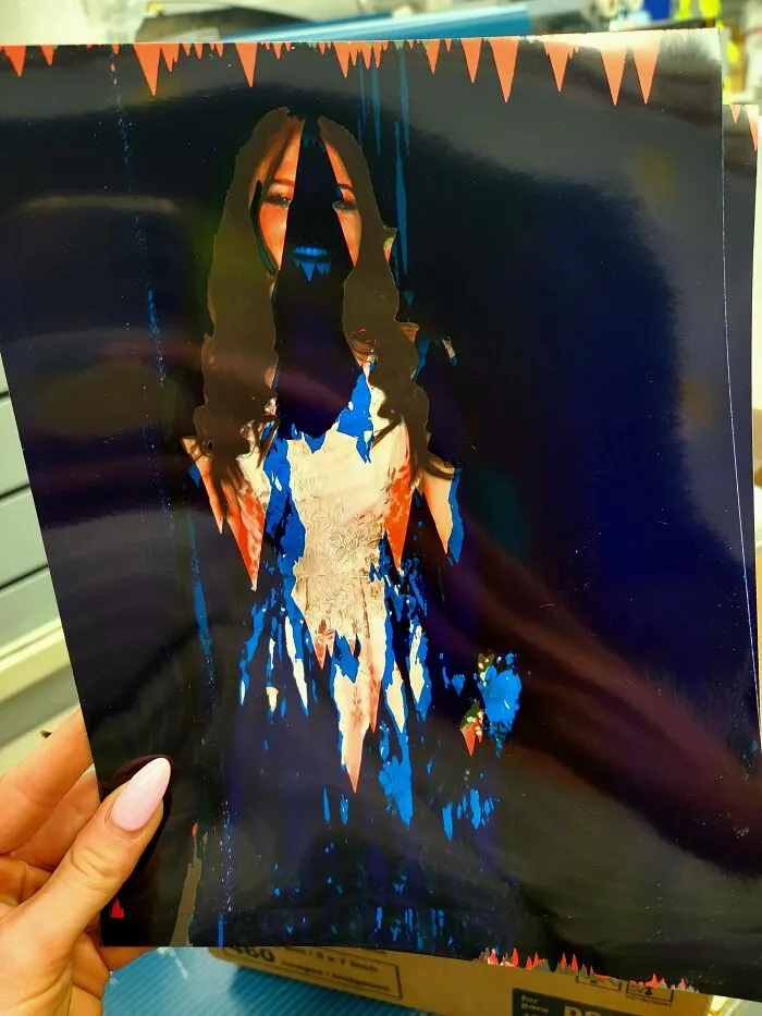 Photo Printer At Work Had A Ribbon Malfunction