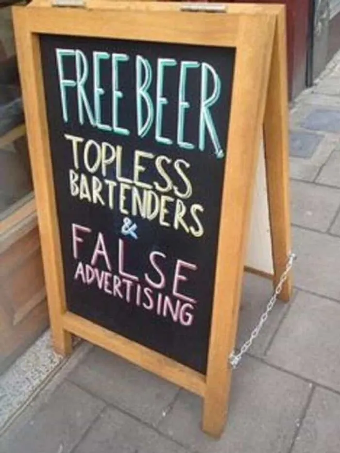 Cerveza gratis, camareras en topless y falsa publicidad