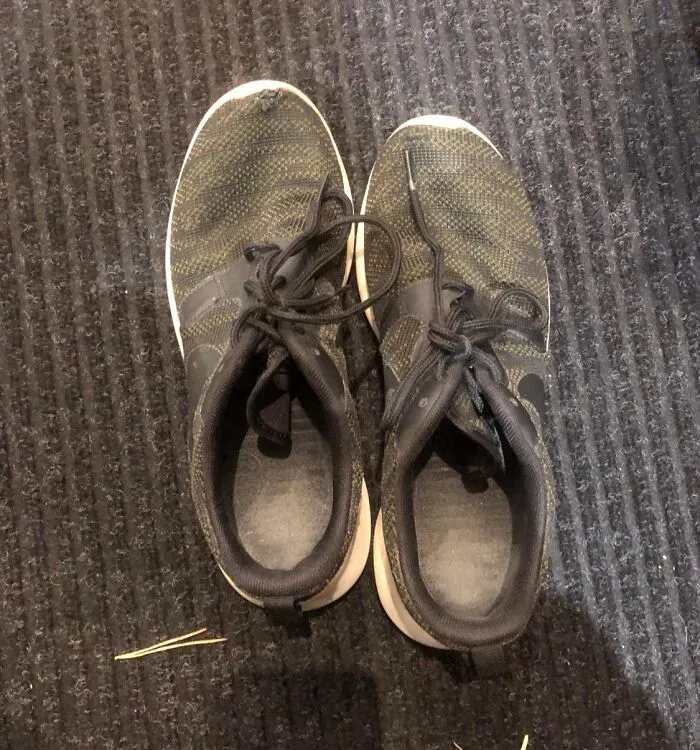 These Shoes At Home. Their Owner Remains A Mystery. We Threw Them Away Though