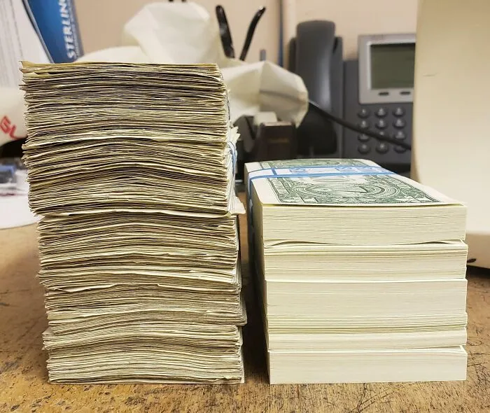 500 billetes de 1$ viejos vs 500 nuevos