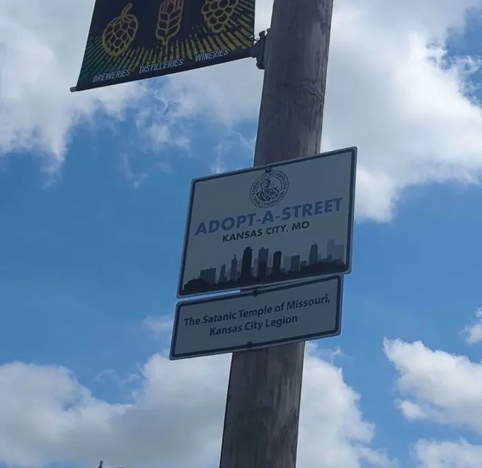 The Satanic Temple Of Missouri Adopted The Street In Front Of The Church Of Scientology 