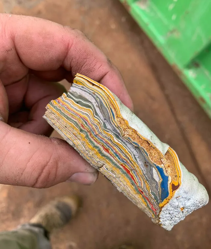 Years Of Paint Build-Up I Chipped Of An Old Trestle At Work