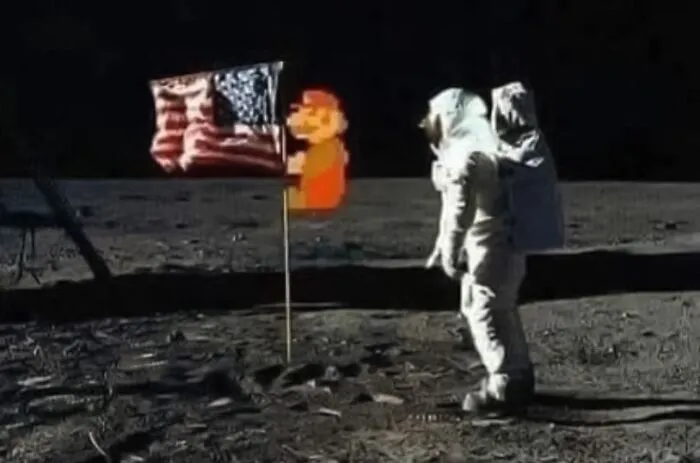 Pixelated Moon Mission