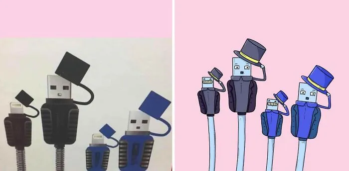 Artist Redraws 20 Funny Examples Of Pareidolia In Everyday Life And Turns It Into Fun Illustrations (New Pics)