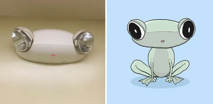 Artist Redraws 20 Funny Examples Of Pareidolia In Everyday Life And Turns It Into Fun Illustrations (New Pics)