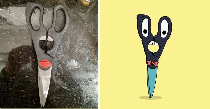 Artist Redraws 20 Funny Examples Of Pareidolia In Everyday Life And Turns It Into Fun Illustrations (New Pics)