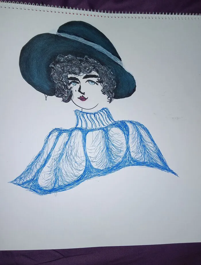 I Know This Isn't Very Good, But I Did It Entirely With My Left Hand (I'm Right Handed) Because My Right Wrist Is Still Injured, And This Is The First Finished Art Of Any Kind I've Done In Months