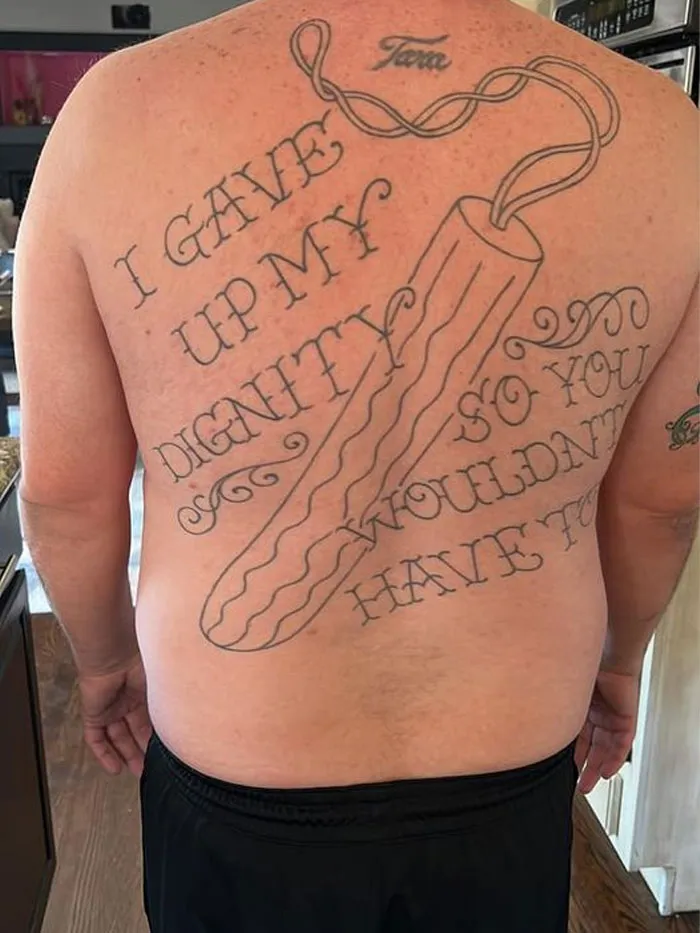 Hi Y’all. I Wanted To Join So I Could Show Off, What I Think Is The Worst Tattoo Ever. I Have Tons That I’m Proud Of But This One Isn’t It. I Lost A Dumb Bet A Few Years Ago And Got This Sucker Without Seeing It Until It Was Permanent