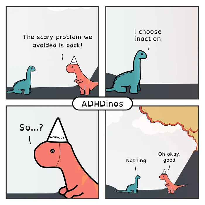 “ADHDinos”: My Webcomic About The Daily Struggles I Experience With ADHD (23 New Pics)