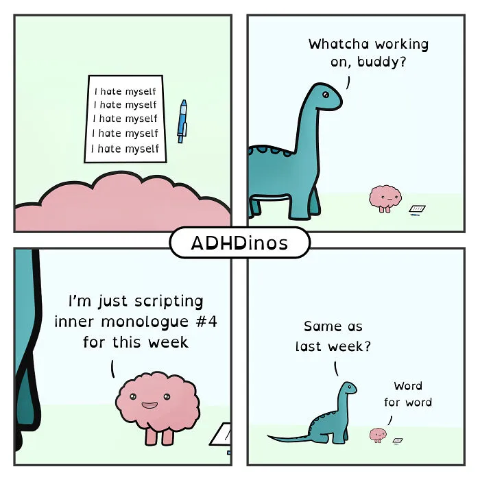 “ADHDinos”: My Webcomic About The Daily Struggles I Experience With ADHD (23 New Pics)