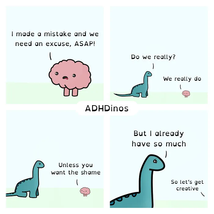 “ADHDinos”: My Webcomic About The Daily Struggles I Experience With ADHD (23 New Pics)
