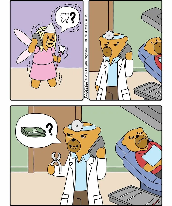 Artist Creates Cute Comics With Not-So-Cute Endings; Here Are 28 Featuring The Character Bear Doctor (New Pics)