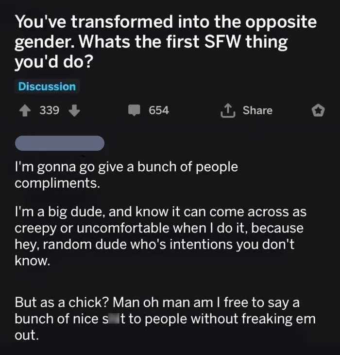 Kindness Is For Women... Feel Kind Of Bad For Him Though