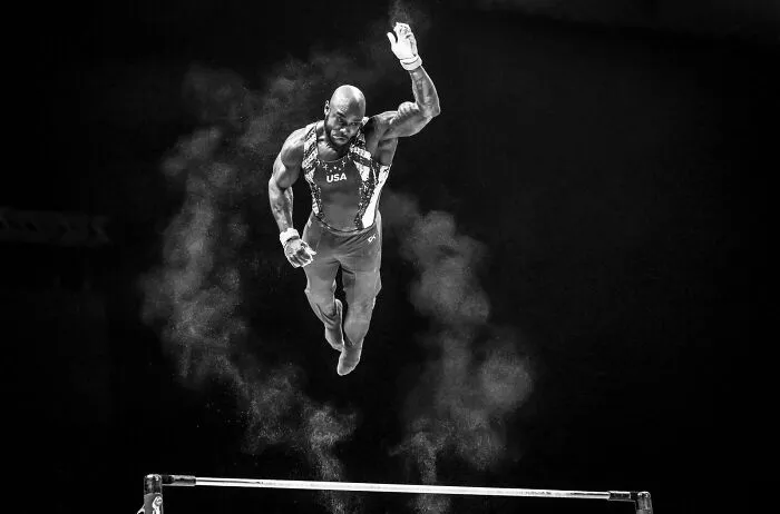 Gymnastics - Category Winner, Gold: "Superman On The High Bar" By Tom Jenkins