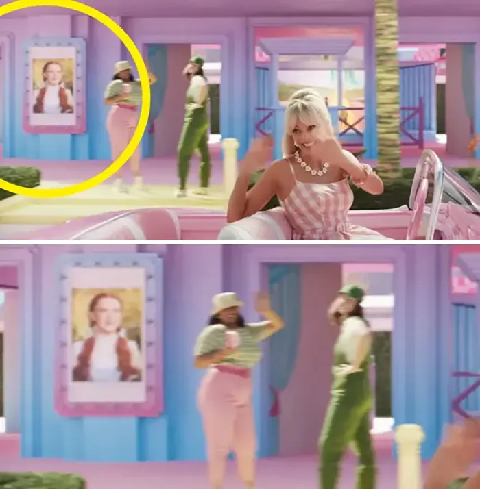 When Barbie Drives Through Barbie Land, You Can See That The Movie Theater Is Playing The Wizard Of Oz (1939)